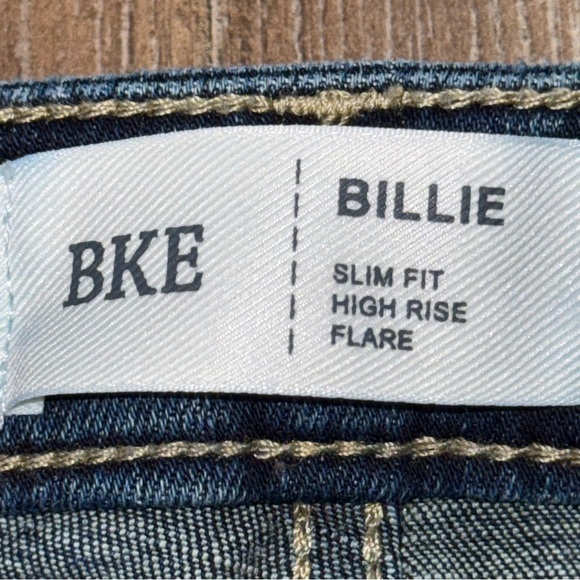 BKE Billie slim fit high rise flare Dark Blue Wash - Picture 6 of 12